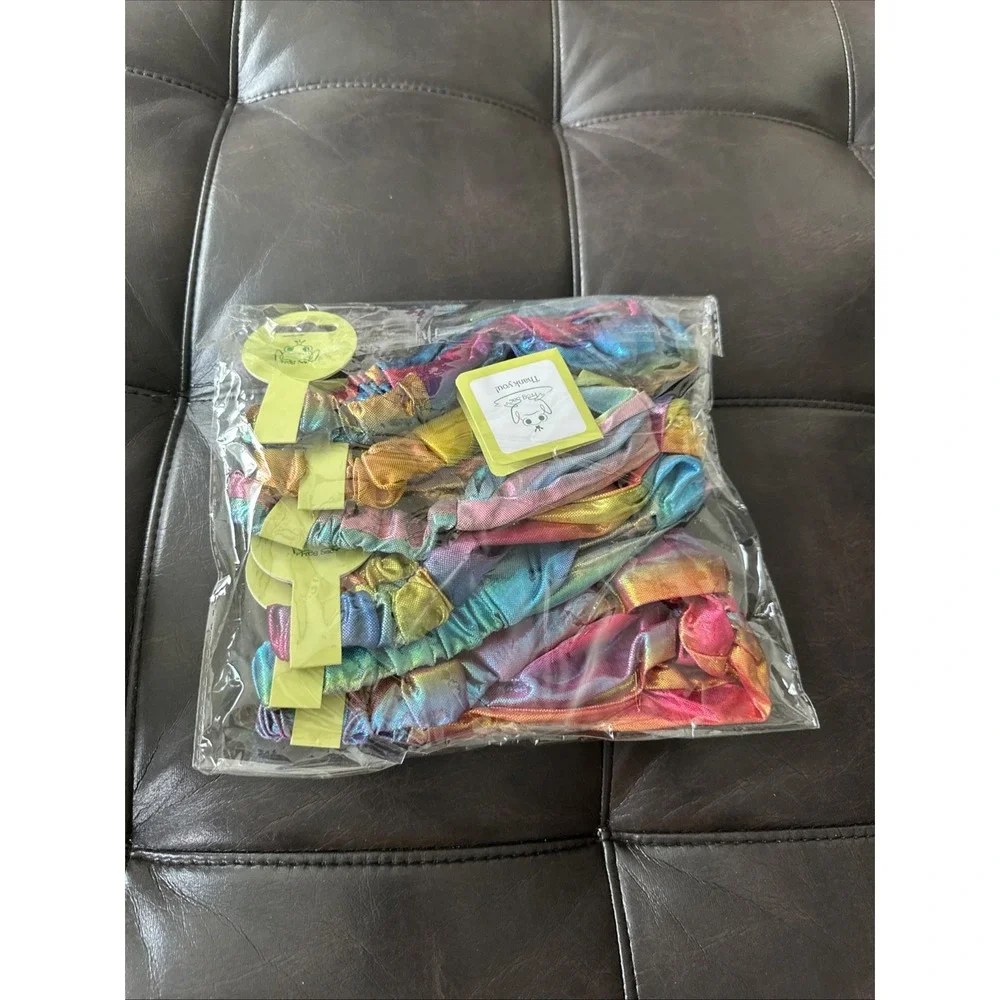 Frog Sac‎ Lot Of 6 Metallic Mermaid Knot Soft Child Headbands Shiny Pretty
